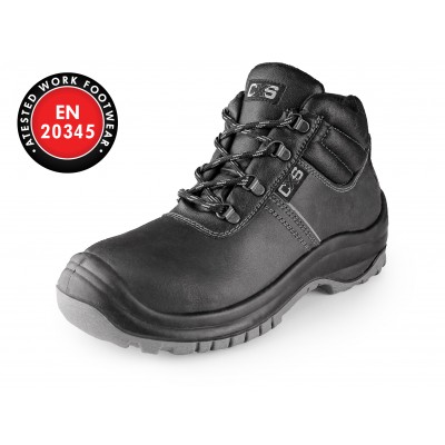 Bezpečnostná členková obuv CXS SAFETY STEEL MANGAN S3, čierna
